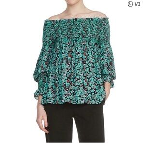 Maje Lafine Off Shoulder Floral Top